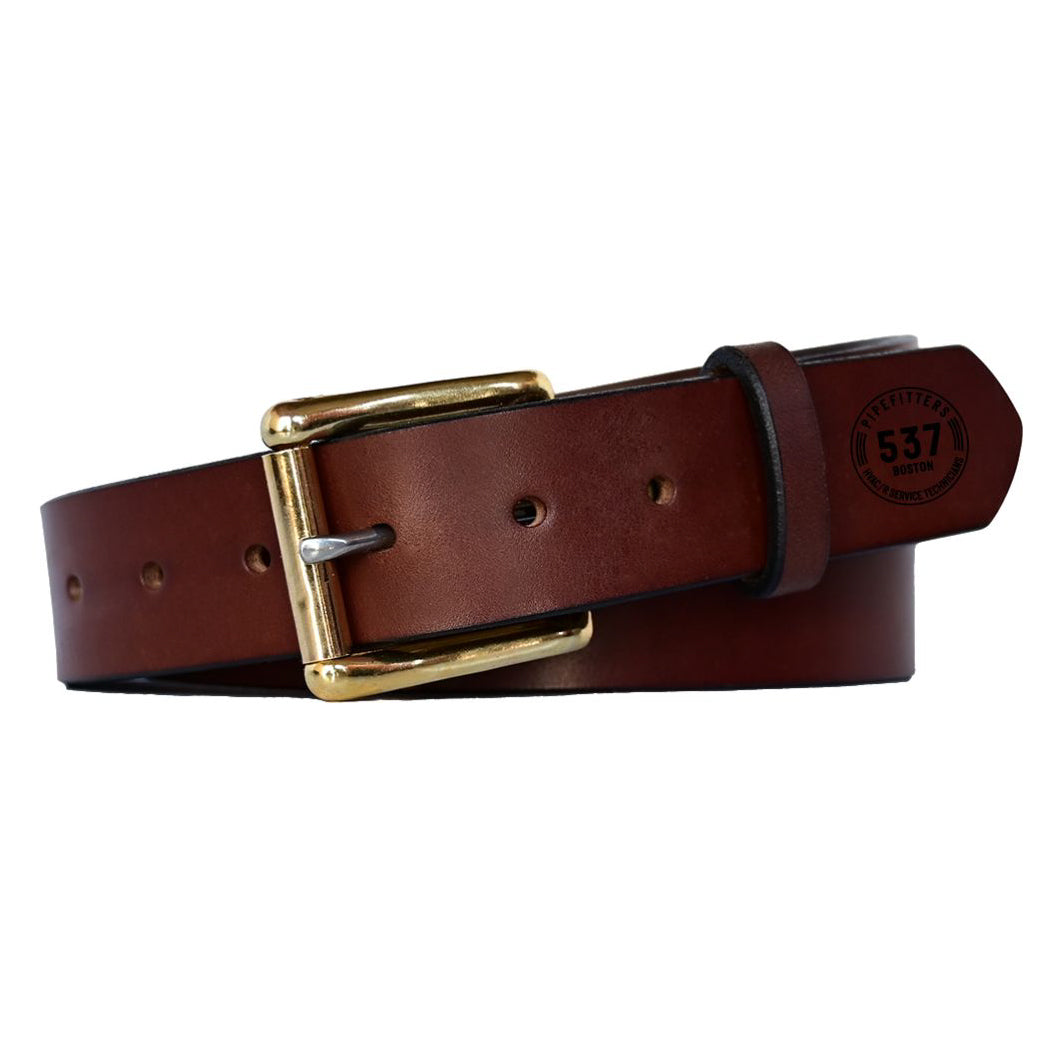 Pipefitters Local 537 Leather Belt