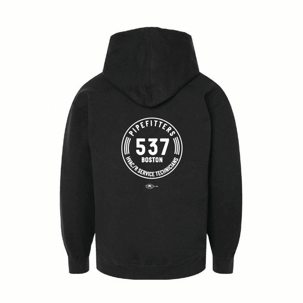 Pipefitters Local 537 Kids Black Hoodie