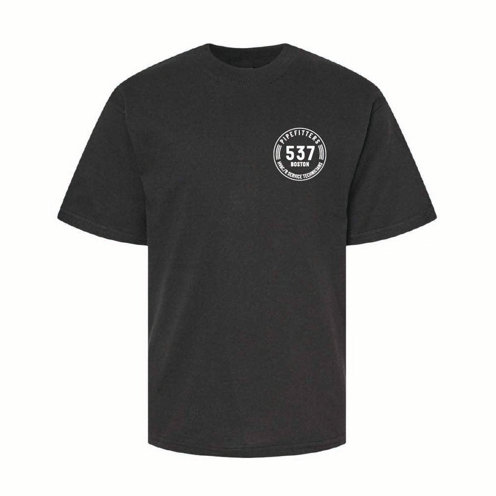 Pipefitters Local 537 Kids Black T-Shirt