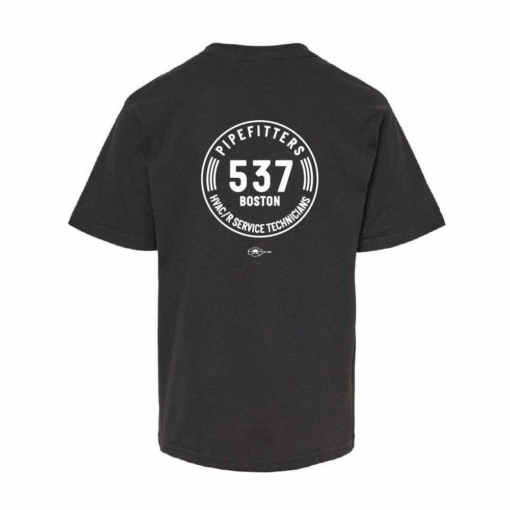Pipefitters Local 537 Kids Black T-Shirt